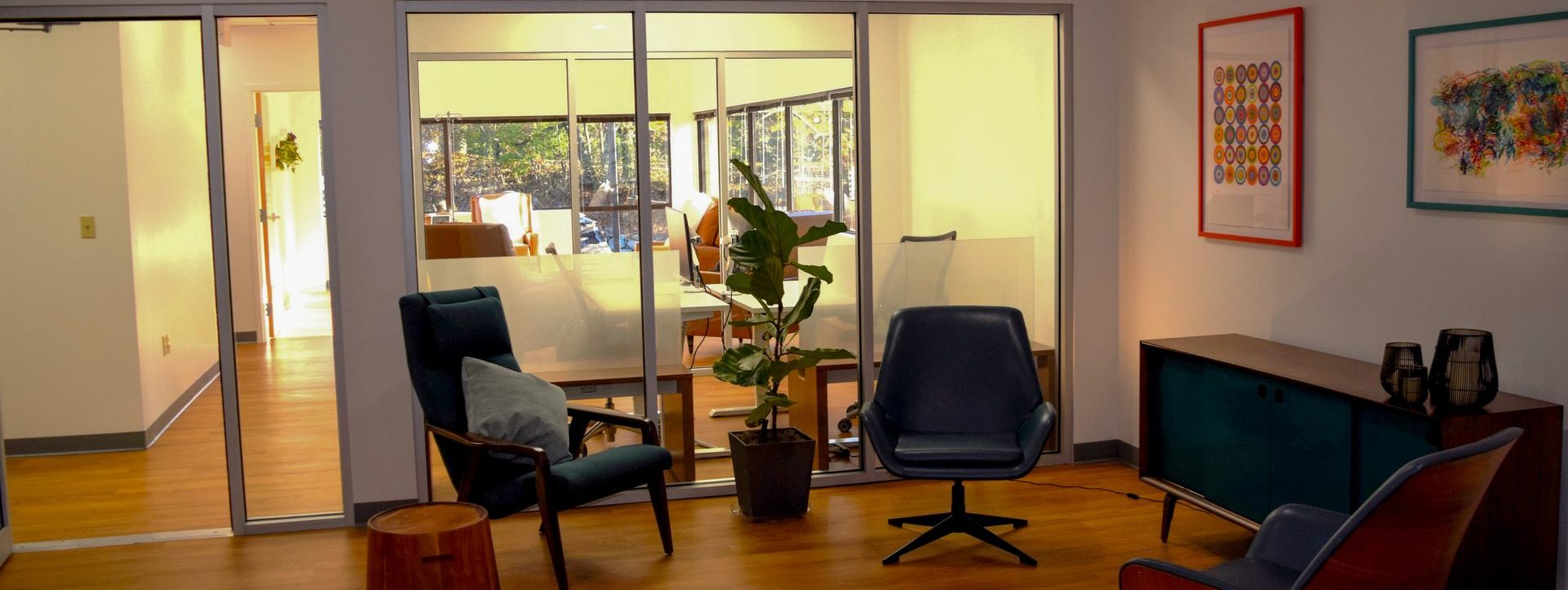 Inner Healing Medical lobby in Waltham, MA, designed for calm and comfort